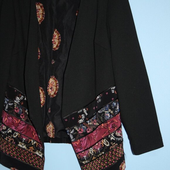 Coldwater Creek Multi Fabric Blazer Petite Medium Modest - Picture 5 of 16